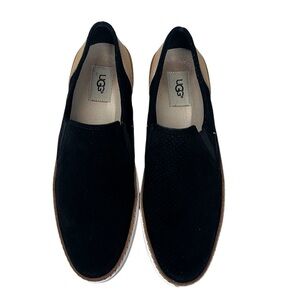 UGG Adley Black Suede Slip On Sneakers Size 9.5‎